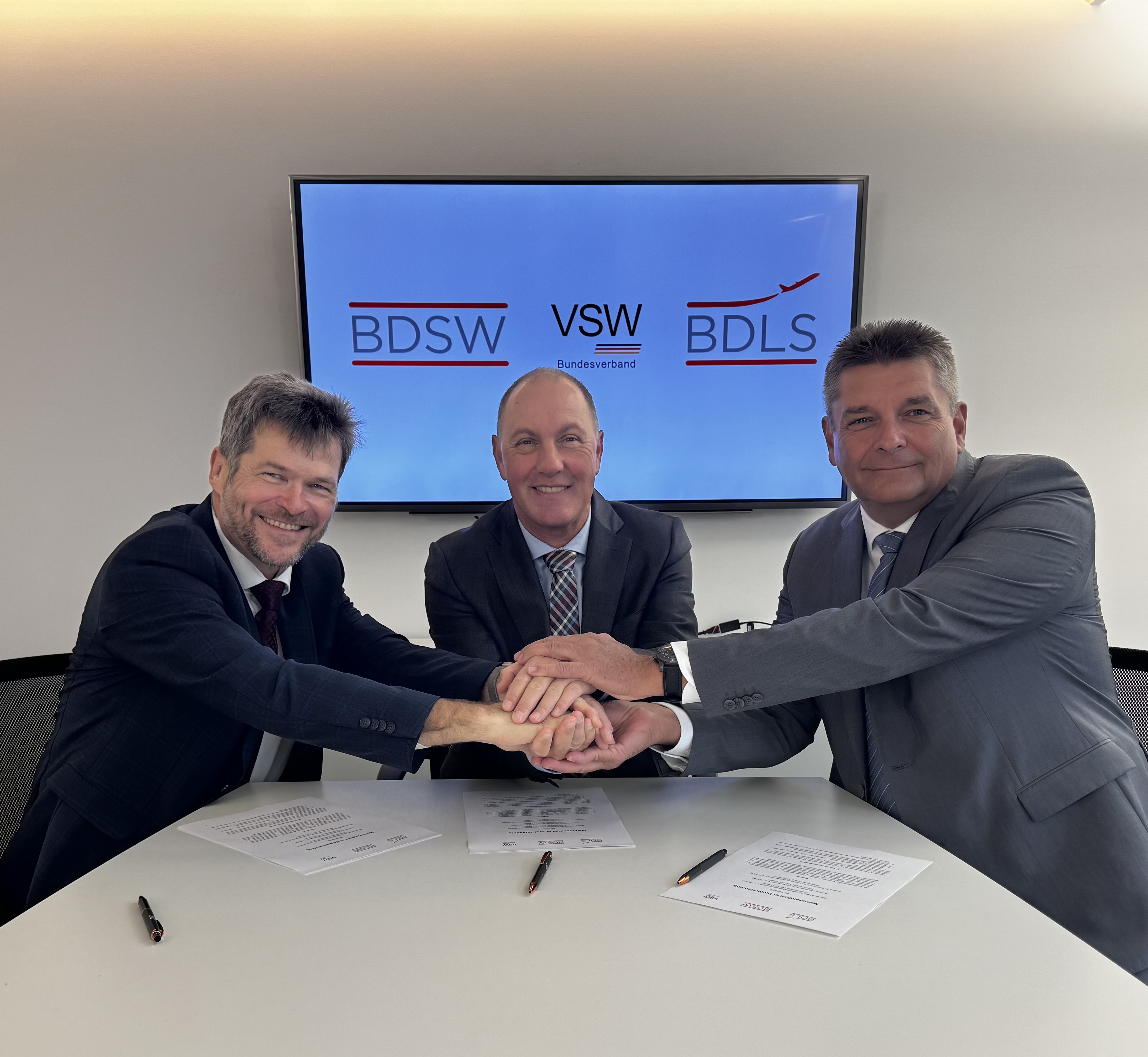 BDLS, BDSW und VSW unterzeichnen Memorandum of Understanding: Sicherheitsverbände stärken gemeinsame Interessenvertretung