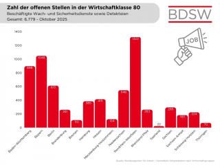 7 Zahl offene Stellen nach Bundesländern, Oktober 2025