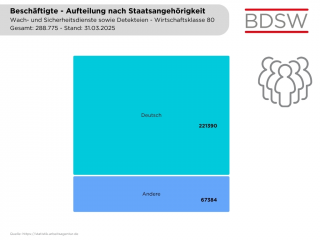 Beschaeftigte Aufteilung nach Staatsangehoerigkeit Stand 31 03 2025